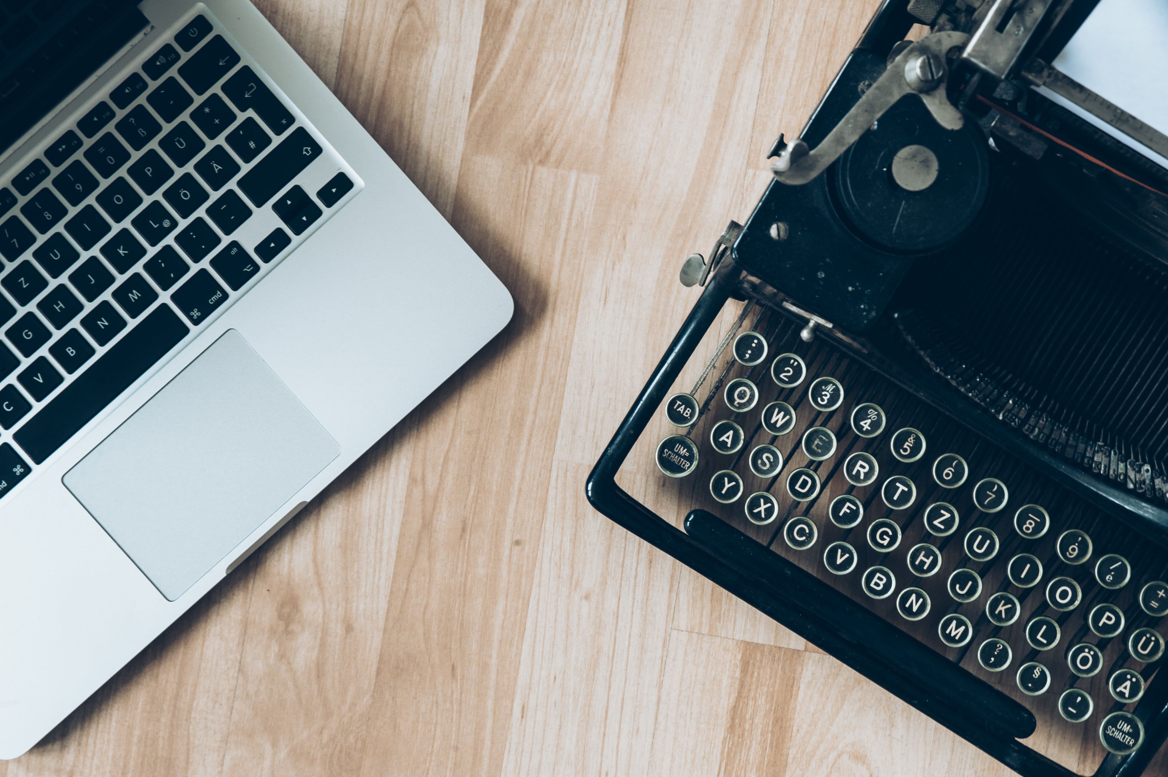 black typewriter machine